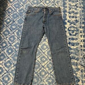 Classic Men's Dark Blue Straight-Leg Jeans